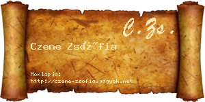 Czene Zsófia névjegykártya