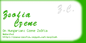 zsofia czene business card